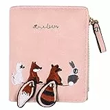 VALICLUD Reißverschluss um Brieftasche Tierwechsel Geldbörse Pu Leder Kartenhalter Tasche mit Armband Geschenke für Mädchen Einkaufen Reisen Geburtstagsfeier