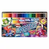 JOLLY Buntstifte Supersticks Kinderfest XXL Box Version 1, Bruchfeste & ungiftige Farbstifte, Made in Austria, 48 Stifte