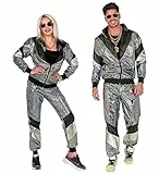 W WIDMANN MILANO Party Fashion - Kostüm Trainingsanzug, Disco-Style, 80er Jahre Outfit, Jogginganzug für Karneval & Party