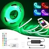 WIFI 5M COB RGB LED Streifen Strip Lichterkette 576LEDs/M 2880LEDs 24V Dimmbar Verformbar LED Licht mit Ferbedienung,Band Lichtleiste Arbeitet mit Google Home Assistant/Alexa