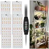 Pflanzenlampe LED Vollspektrum 4er Set, 540 LEDs Grow Lampe mit Timer 3/9/12h & 10 Helligkeiten, Pflanzenlicht für Blüte, Gemüse, Hydrokultur & Aussaat, geeignet für Anfänger & Indoor-Gärtner