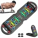 KUYOU Liegestützgriffe Liegestützbrett Set T6 Push Up Board Verbessertes Konzept 2024 Liegestütze Brett Liegestützgriffe
