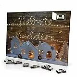 printplanet - Adventskalender mit Namen Liebste Muddern - gefüllt mit Schokoladen-Füllung - personalisiert mit Namens-Motiv Lichterkette - Schoko-Kalender, Weihnachtskalender