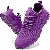 MGNLRTI Damen Turnschuhe Laufschuhe Fitnessstudio Tennis Sneaker Walking Damen Slip-on Sportschuhe, violett, 38 EU