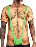 RAISEVERN Unisex-Sommer-T-Shirts mit Rundhalsausschnitt, cooles kurzärmeliges lustiges Grafik-Print-Oberteil, lässige T-Shirts, Braun Brust 010, L