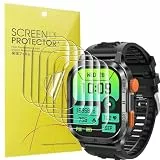 Blueshaweu Schutzfolie Kompatibel für Bambooinn M63 Smartwatch 2.13', HD klar Flexible TPU Displayschutzfolie [6 Stück] Kompatibel mit Bambooinn M63 Smartwatch (transparent)