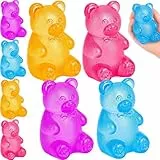 4PCS Squishy Fidget Toys, Squishy Bear Stressball Anti Stress Spielzeug für Kinder Erwachsene, Süß Bär Squeeze Stressabbau Sensory Toys für ADHD Autismus Geschenke