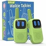Walkie Talkie Kinder ab 3 4 5 6 7 8 Jahre, Kearui Funkgerät Kinder Leichtgewichtig 2 Kanäle Spielzeug 3-12 Jahren für Kinder Outdoor Wandern & Camping (Grün)