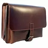 Shalimar Jumbo Posttasche Leder Messenger Bag/Lehrertasche v, Colour:Brown