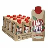 Landpark Bio-Erfrischungsgetränk heimische Gartenfrüchte, 48 x 0,5 L im Tetra Pak | Apfel- Himbeergeschmack | ohne Kohlensäure | To Go | Wasser mit Geschmack | pfandfrei