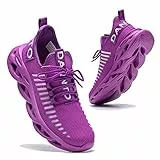 DANNTO Laufschuhe Herren Turnschuhe Damen Sneaker Leichte Atmungsaktiv rutschfeste Sportschuhe Gym Fitness Outdoor Schuhe Fashion Straßenlaufschuhe Lila 40