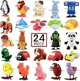 24er Pack aufziehspielzeug, lustiges kinderspielzeug ab 3 jahr für ostergeschenke kinder, Piñata-Füllung, Geburtstagsgeschenkbox mit Karnevalpreisen und Klassenbelohnungen, Weihnachtsstrumpf-Füllung