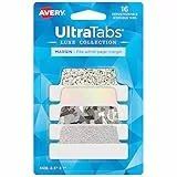 AVERY Zweckform Art. 74179 Haftstreifen transparent/silber (16 Haftnotizen, 63,5x25,4mm, beschreibbare Index Tabs Folie, ablösbare Klebezettel, Page Marker, Sticky Notes, Klebemarkierungen)