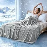 WOLTU Kühldecke mit Q-Max0.45 fürs Schlafen, Sommerdecke Selbstkühlende Decke Mikrofaser Arc-Chill, kühl und hautfreundlich, weiche Sofadecke Reisedecke 150 x 200cm Grau