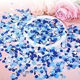 50g Konfetti Bunt 1cm Papier Confetti Party Dekoration Hochzeit Konfetti Geburtstag, Streudeko für Tischdeko Zurück zur Schulzeit, Weihnachtsdekorationen Muttertag, Erntedankfest (Blaue und silberne)