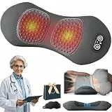 Medieval Deepcomfort 3 In 1 Massage Pad, Massagegerät Rücken Mit Traction, Vibration & Wärme, 135°-Goldkrümmungsdesign Tiefenmassagegerät, Rückenschmerzen Und Wirbelsäulenentlastung (A,Akku)
