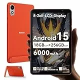 Blackview ZENO1 8 Zoll Tablet Android 15 90Hz 800x1280 - Ultra Leicht&Kompakt Gaming, T615 8-Kern KI-Chip,18 GB RAM+256 GB ROM(2TB TF)/4G LTE+WiFi 5G/Face ID/6000mAh 10W/8MP+8MP/Widevine L1/BT5.2/GMS