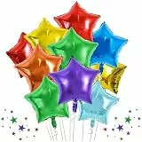 DecoGlee 30 Stück 45,7 cm große Regenbogen-Stern-Folienballons große Regenbogensterne Helium-Mylar-Ballons für Geburtstag, Hochzeit, Babyparty, Jahrestag, Verlobung, Party, Dekorationen