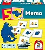 Schmidt Spiele 40664 Die Maus, Elefanten-Memo, 50. Geburtstag, Kinderspiel