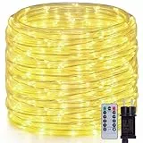 OxyLED Lichterschlauch Aussen, 20m 300 LEDs Lichtschlauch Außen IP44 Wasserfest 8 Modi Dimmbar per Fernbedienung Led Schlauch Outdoor für Weihnachtsbeleuchtung Party Hochzeit & Innen Außen Dekoration