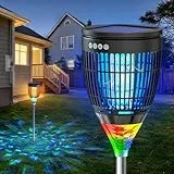 Anysun Solar Insektenvernichter, 4200V Mückenlampe Außen mit 3000mAh Akku, Nebula-Projektor, Flammen Licht, USB wiederaufladbar, Dämmerungssensor, IPX5, für Garten, Balkon, Terrasse, Veranda, Camping