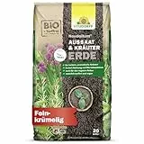 Neudorff NeudoHum AussaatErde und KräuterErde 20L - Anzuchterde für Gemüse - natürlich torffrei - vegane Erde für Stecklinge und zum Anbau von Chili und Gemüsepflanzen