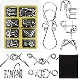 8 Stück Metall Puzzle Spielzeug 3D Brainteaser Metall Draht Geduldsspiel Metalldraht Knobelspiele Set für Erwachsene und Kinder Knobelei IQ Spiele zum Geburtstag Mitgebsel (Süß Stil)