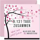Stuff4 25. Hochzeitstag Karte Liebe - 9131 Tage Zusammen - 25 Jahrestag Karte Hochzeitstag Geschenke für Mein Mann Ehemann Meine Frau Ehefrau, 145mm Lustig Glückwunschkarten