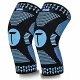 Teylam Kniebandage für Männer/Damen 2er set, Medizinisches knieschoner für Meniskusriss, Arthritis, ACL, Kompression bandage knie für Basketball, Yoga, Laufen, Rechts & links Bein tragbar