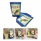 Oblique Unique® 6 Geschenktüten Papier Tüten Endlich Schulkind Geschenktaschen mit Zuckertüte für Schuleinführung Einschulung Party Feier Mitgebsel (Blau)