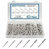 BESTYCHAO 180 Stück Blindniet-Kit, Edelstahl-Pop-Nieten 6 Größen Niet-Sortimentssatz 3,2 mm 4 mm 4,8 mm