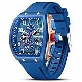 HANPOSH Herren Uhren Armbanduhr Herren Analog Quarzuhr Wasserdicht Arc Sport Herrenuhr Taktische Uhren