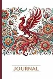 Phoenix Flame: Phönix Notizbuch – Journal, Ideenheft, Tagebuch für Kreative mit 150 Linierten Seiten, ca. DIN A5 Format, Perfekte Geschenkidee