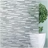 rabbitgoo Fensterfolie Selbsthaftend Blickdicht Milchglasfolie Selbstklebend Sichtschutzfolie Statisch haftend Dekofolie Anti-UV Klebefolie Fenster 44.5 x 200 cm