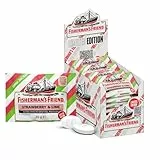 Fisherman's Friend Strawberry und Lime, 24er Vorratsbox, Exklusive Sorte mit Erdbeer, Limette und Menthol Geschmack, zuckerfrei und vegan, Bonbons für frischen Atem, 24 x 25g