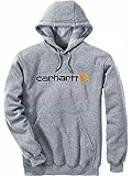 Carhartt, Herren, Weites, mittelschweres Sweatshirt mit Logo-Grafik, Grau meliert, M