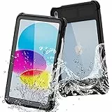 TECHGEAR Poseidon Case iPad 11. / 10. Generation (A16 2025/2022) Hülle wasserdichte - Schlanke Robuste Rüstung Stoßfest, Wasserdicht Hülle mit eingebauter Displayschutzfolie + Ständer & Umhängeband
