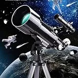 ROLTIN National Geographic-Teleskop, tragbares Teleskop für Erwachsene mit Sucherfernrohr, wasserdicht bei schlechten Lichtverhältnissen, HD, mit Rucksack und Mondfilter