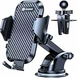 VICSEED 2025 Beste Militärische Handyhalterung Auto [20KG Starker Saugnapf &Metall-Lüftungsclip mit Doppelschloss]360°Drehbare KFZ Handy Halterung Auto Zubehör für iPhone 16 Pro Max Samsung S25 Ultra