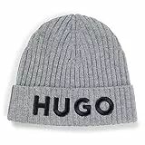 HUGO Herren Unisex-x565-6 Beanie, Silver47, Einheitsgröße EU