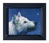 Pracht Creatives Hobby Pixel P31302 Mosaik Geschenkverpackung Wolf, Pixelbild mit Rahmen, kinderleichtes Stecksystem, ohne Bügeln und Kleben, Steinchen aus Biokunststoff