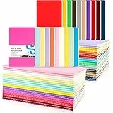 Koogel 40 Stück Kleine Blanko Notizbücher, A6 Notizbuch Journal Tagebuch Notizblöcke Schulhefte 14cm x 9cm Notizbücher mit Kraftpapier-Einband 20 Farben
