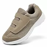 puruismate Diabetikerschuhe für Herren, extra Weite Slipper mit verstellbarem Verschluss für geschwollene Füße und Ödeme, leichte, atmungsaktive Wander-Sneaker