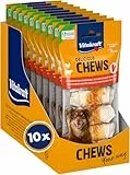 Vitakraft Delicious Chews, Hundekauknochen, Kauknochen aus Rinderhaut umwickelt mit Hühnchenfleisch, zur Beschäftigung, ohne Zusatz von Zucker (10x 70g)