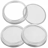 BESTonZON Keimglas Set mit 3 Edelstahl Deckeln, 750 ml Sprossenglas mit Gestell und Halter, ideal für die Sprossenzucht, inklusive Ersatzgläser und hervorragende Belüftung