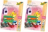 folia 607 - Block mit farbig sortiertem Fotokarton, DIN A3, 10 Blatt, 300 g/qm, ideale Grundlage für vielfältige Bastelarbeiten wie Fensterbilder, Scrapbooking, Kartengestaltung (Packung mit 2)