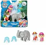 PAW Patrol Jungle Pups – Hero Pups Figuren-Set mit 2 Hundefiguren (Marshall & Skye) und Einer Elefanten-Figur mit Wurffunktion, Spielzeug geeignet für Kinder ab 3 Jahren
