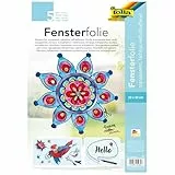 folia 450230/5 - Fensterfolie farblos, selbsthaftend, ca. 23 x 33 cm, 5 Bogen - ideal als Vorlagebogen für Fensterbilder, Window Color