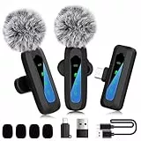 Mexgcom Kabelloses Lavalier Mikrofon für iPhone, Android, Computer PC, Mini Mikrofon für Aufnahmen, Live-Streaming, Intelligente Rauschunterdrückung, für Vlog, Videoaufnahmen, TikTok, YouTube
