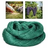 Gartennetz Vogelschutznetz Obstbaumnetz Vogelnetze Teichnetz Schutznetz Gegen Geflügel & Tiere, Reißfestes, UV-beständig, DIY Wiederverwendbar, für Obstbäume Garten Balkon Teich (12 Fasern-Grün-5mx6m)